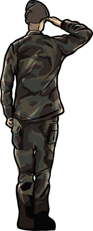 Us soldier camouflage salute back Camouflage Soldier, Soldier Drawing, Vector Typography, Us Soldiers, Camouflage, Soldier, Typography, Anime, Quick Saves