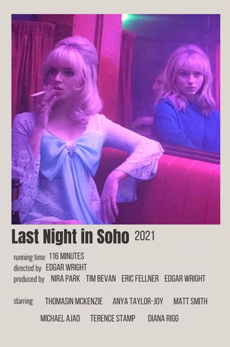 Last Night In Soho, Quote Movie, Film Recommendations, Movies To Watch Teenagers, Iconic Movie Posters, Movie Card, New Movies To Watch, Girly Movies, Septième Art