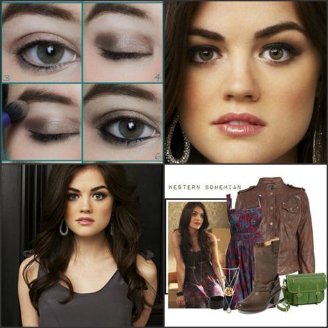 Aria Style ! Aria Makeup Pretty Little Liars, Aria Montgomery Makeup Eyes, Aria Pll Outfits, Pll Makeup, Aria Makeup, Aria Montgomery Makeup, Pretty Little Liars Makeup, Aria Montgomery Outfits, Aria Pll