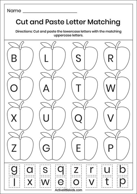 Letter Matching Preschool, Letter Matching Worksheet, Letter Writing Activities, Alphabet Letter Matching, Letters Worksheets, Letter Matching Activities, Letter Recognition Worksheets, Letter Sort, Letter Worksheets For Preschool