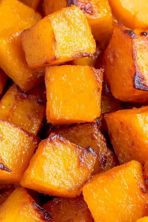 Oven-Roasted Butternut Squash Butternut Squash Oven, Butternut Squash Recipes Healthy, Roasted Butternut Squash Cubes, Oven Roasted Butternut Squash, Butternut Squash Recipes Roasted, Ham Glaze Brown Sugar, Butternut Squash Recipe, Butternut Squash Cubes, Baked Butternut Squash