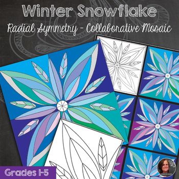 Teach kids about radial symmetry with this printable Snowflake Winter template for students to color. Once colored the pieces together to create a mosaic of student's artwork.Included: (See Preview)TemplateLarger Template for smaller childrenInstructions SheetExample@spacetocreateart on InstagramA S... Winter Mosaic, Winter Template, Radial Symmetry, January Art, Winter Art Lesson, Snowflakes Art, Winter Art Projects, 4th Grade Art, 3rd Grade Art