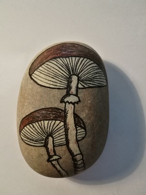 Stone Art Diy, Mushroom Paint, Garden Rock Art, Stones Garden, Stones Art, Painted Rocks Craft, Art & Craft Paint, Painted Rocks Diy, Rock Painting Patterns