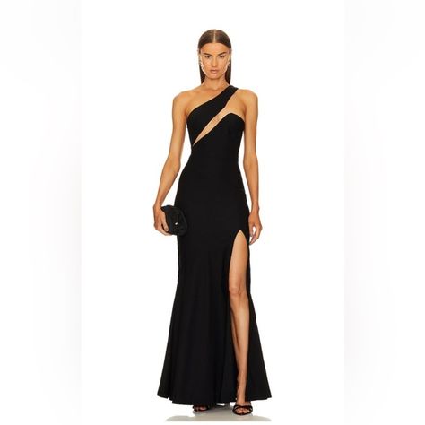 Michael Costello X Revolve Persephone Gown Michael Costello, Black Color, One Shoulder, Like New, Dress Es, Dresses Skirts, Mesh, Plus Fashion, Outfit Inspo