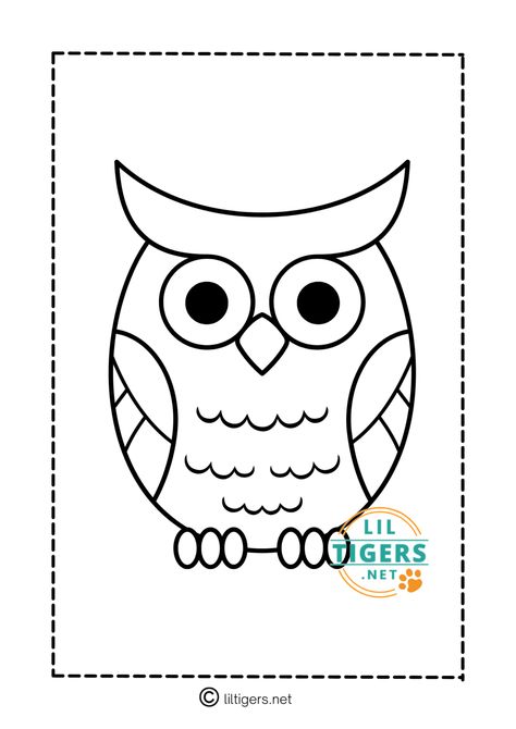 Free Printable Owl Templates - Lil Tigers Lil Tigers Owl Printables Free, Owl Template Printable Free, Owl About Me Free Printable, Owl Coloring Pages Free Printable, Rainbow Facts, Owl Stencil, Owl Outline, Owl Printable, Wooden Fridge