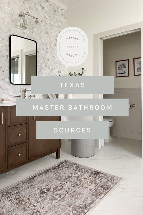 After DIY'ing this Texas bathroom, I complied a list of all the sources. Check out more photos with all the sources on my blog! Texas Bathroom, Water Closet, Tile Shower, Blog Design, Wall Color, Wall Tile, Shower Tile, Master Bath, Body Wash