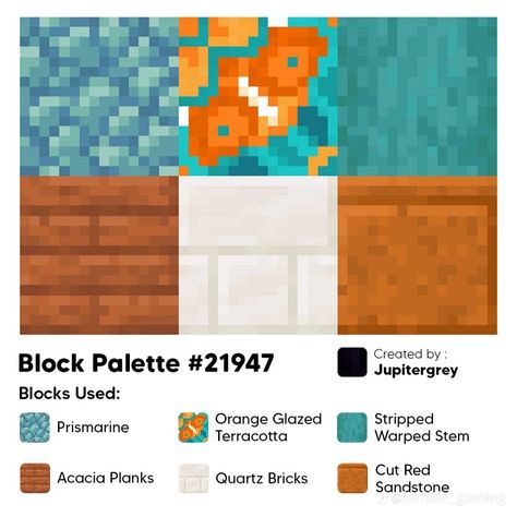 Minecraft Building Themes, Minecraft Pallets, Block Pallets, Minecraft Storage, Minecraft Music, Minecraft Blocks, Minecraft House Plans, Minecraft Farm, Minecraft Modern