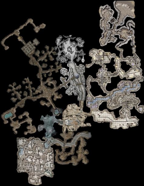 Mine Dungeon Map, Dnd Mountain City Map, Dnd Mines Map, Mine Dnd Map, Mine Map Dnd, Mine Battlemap, Dungeons And Dragons Maps, Dungeon Art, Mega Dungeon