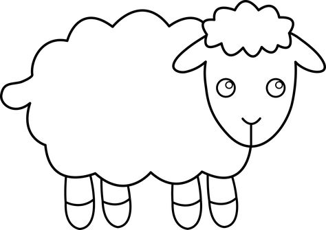 Sheep Clipart | Clipart Panda - Free Clipart Images Lamb Template, Sheep Outline, Sheep Template, Lamb Clipart, Sheep Clipart, Sheep Drawing, Funny Sheep, Sheep Crafts, Sheep Art