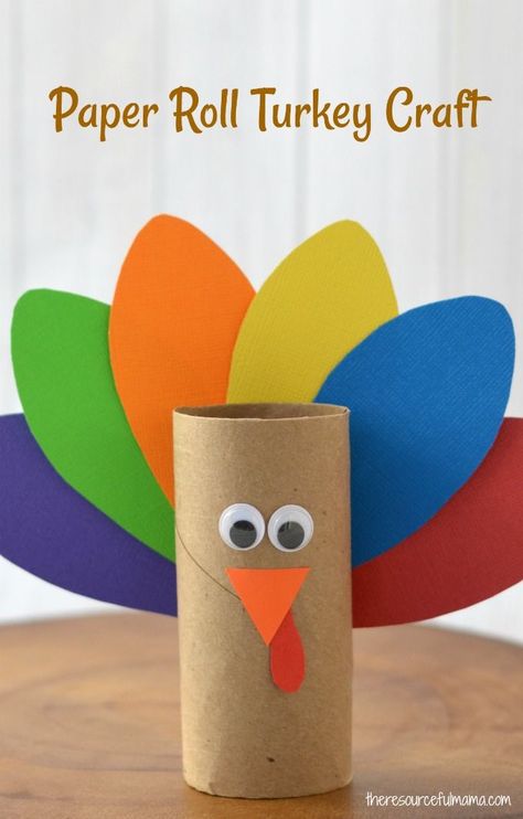 This Paper Roll Turkey Craft is a fun Thanksgiving craft for kids that reuses your paper rolls and a few other simple craft supplies. #kidcraft #thanksgiving Thanksgiving craft, toilet paper roll craft Ideas With Toilet Paper Rolls, Toilet Paper Roll Turkey, Thanksgiving Craft Ideas, Fun Thanksgiving Crafts, Thanksgiving Crafts Preschool, Easy Thanksgiving Crafts, November Crafts, Turkey Crafts, Thanksgiving Craft