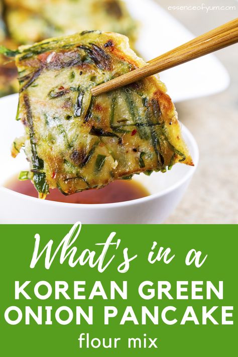 Korean Onion Pancake, Green Onion Pancake Korean, Korean Green Onion Pancake, Korean Pancake Mix Recipe, Korean Green Onion Pancake Recipe, Korean Green Onion, Green Onion Pancake Recipe, Korean Scallion Pancake, Asian Pancakes