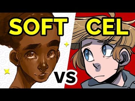 (3) How to Render SKIN: Soft vs. Cel Shading - YouTube Digital Coloring Tutorial, Shade Tutorial, Chibi Art Style, Cel Shading, How To Render, Manga Studio, Painting Light, Shading Techniques, How To Shade