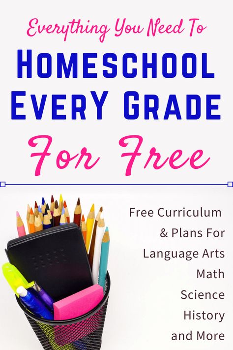 Homeschool Every Grade for Free at LifeInTheNerddom.com Homeschool Grants, Homeschool Organization Ideas, Homeschool Transcripts, School Planning, Kindergarten Phonics, Homeschool Hacks, Organizing Life, Free Homeschool Curriculum, American States