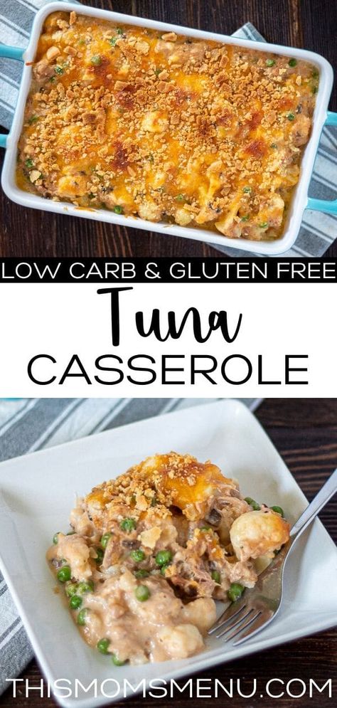 Califlower Casserole, Low Carb Tuna Casserole, Gluten Free Tuna Casserole, Tuna Lunch, Protein Pasta Recipes, Pasta Tuna, Cauliflower Rice Casserole, Tuna Casserole Easy, Cauliflower Casserole Recipes