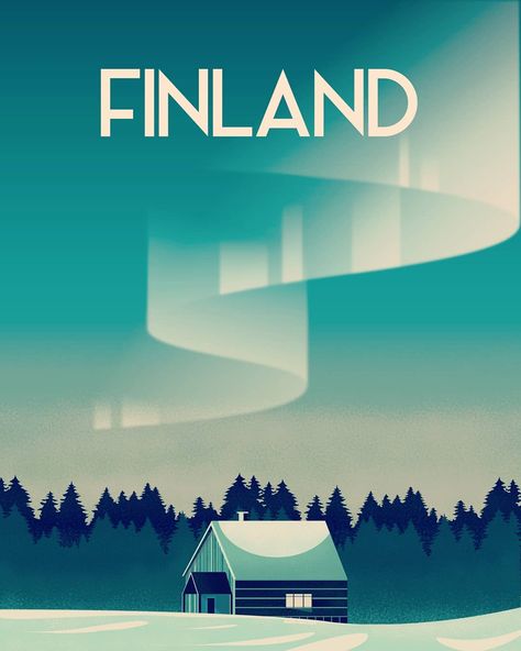 Travel Tips Europe, Backpacking Europe Packing, Europe Backpacking, Santa Claus Village, 달력 디자인, Finland Travel, Lapland Finland, Concept Art Tutorial, Retro Travel Poster