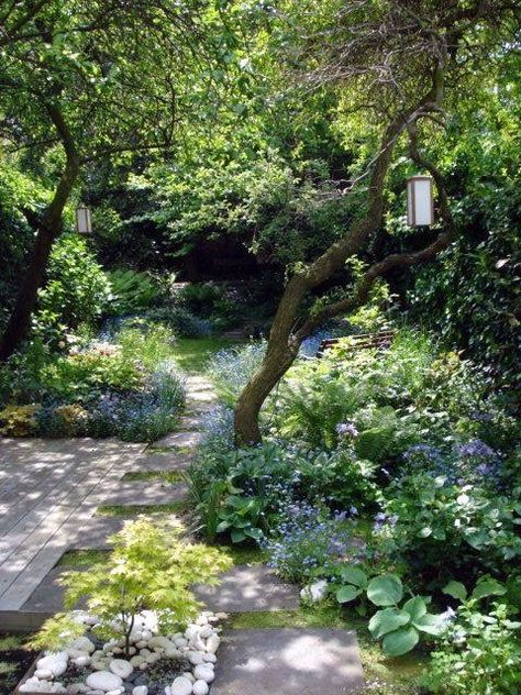 Sanctuary Garden Design Shade Garden Design, Garden Wallpaper, Have Inspiration, Backyard Garden Design, Woodland Garden, Small Garden Design, Gorgeous Gardens, Garden Cottage, Small Gardens