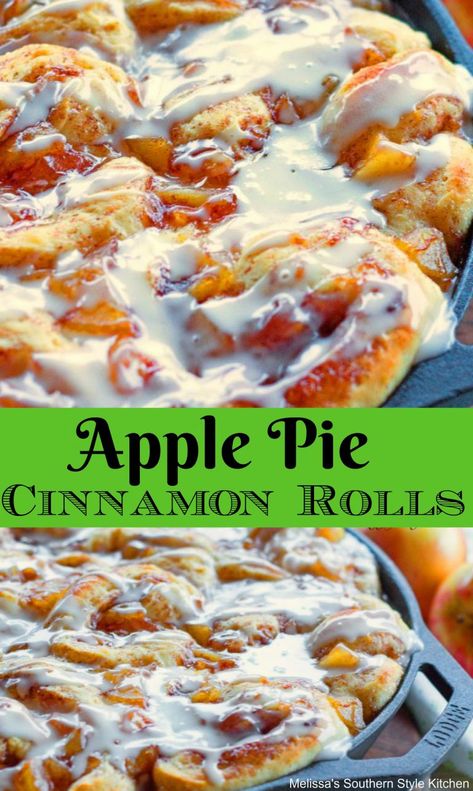 Apple Pie Cinnamon Rolls (using premade pizza dough and apple pie filling) Pillsbury Cinnamon Rolls Ideas, Cinnamon Rolls Ideas, Gooey Recipes, Pillsbury Cinnamon Roll Recipes, Caramel Apple Pie Cookies, Apple Pie Cinnamon Rolls, Cinnamon Roll Desserts, Decadent Dinner, Cinnamon Roll Apple Pie