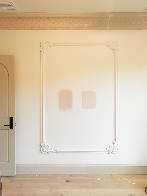 The Big Nursery Molding Project Nursery Molding, Changing Station Nursery, Chair Rail Paint Ideas, Nursery Changing Station, Wall Trim Molding, Big Nursery, Decorative Wall Molding, Jenna Sue Design, Jenna Sue