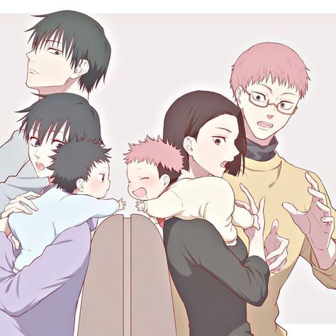 Itadori Family, Fushiguro Family, Anime Funny Moments, Anime Family, Anime Baby, Fanarts Anime, Awesome Anime, The Villain, Funny Anime Pics