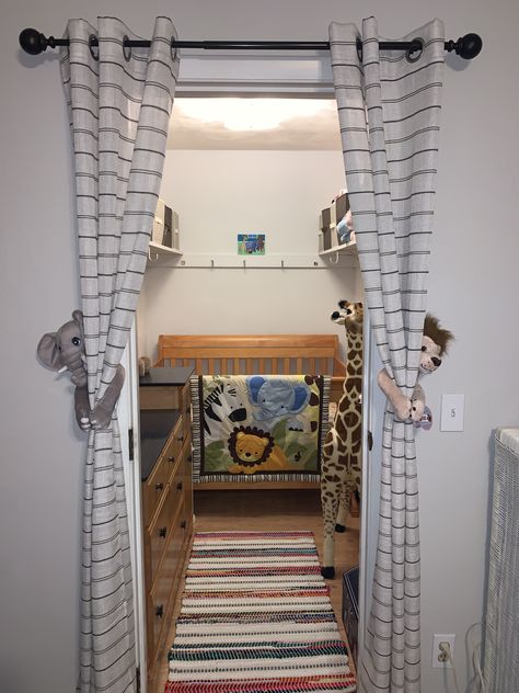 Crib In Walk In Closet, Small Walk In Closet Nursery, Small Closet Nursery Ideas, Nursery In Master Closet, No Closet Solutions Nursery, Small Walk In Closet Nursery Converted, Walk In Closet To Nursery, Walk In Closet Turned Nursery, Nursery In Walk In Closet