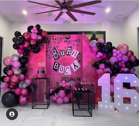 Epic 18th Birthday Party Ideas, Bratz Dolls Themed Party, Burn Book Party Theme, Vouge Party Ideas, Thank You Next Party Theme, Mean Girls Photobooth, Bratz Sweet 16, Bratz Birthday Party Ideas Decoration, Mean Girls Sweet 16 Party