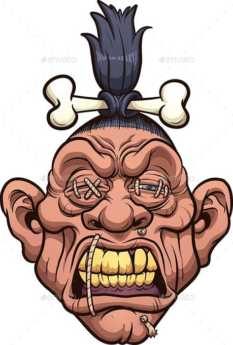 Shrunken Head Drawing, Bone Clipart, Zombie Cartoon, Shrunken Head, Trippy Drawings, Head Drawing, Tiki Art, Image Swag, Character Cartoon