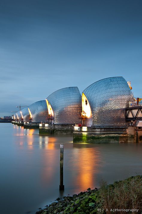 Thames Barrier | by [J Z A] Photography River Thames London, Thames Barrier, London Architecture, Things To Do In London, London Town, River Thames, London Life, England Uk, Uk Travel