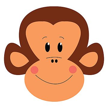 Monkey Clipart, Monkey Icon, Face Clipart, Cartoon Smile, Smile Icon, Face Png, Portrait Background, Monkey Face, Animal Png