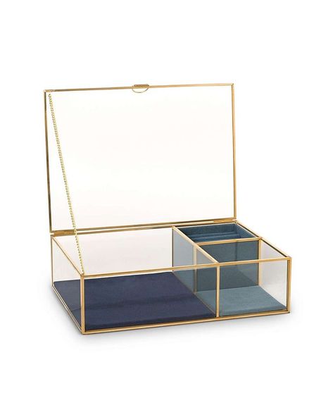 Jewelry Storage Diy, Large Jewelry Box, Jewelry Organizer Storage, Jewelry Organizer Diy, Antique Gold Jewelry, Velvet Jewelry, Jewelry Organizer Box, Oliver Bonas, Large Jewelry