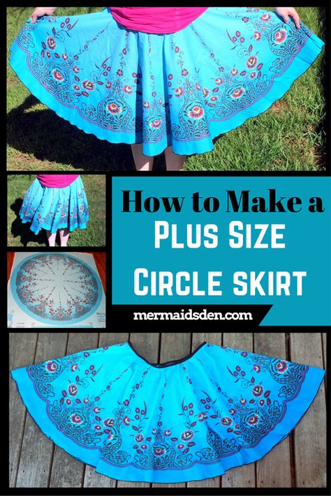 In this tutorial, I’ll walk you through the process of creating a plus size circle skirt using a vintage fabric panel. These panels are a little difficult to find, so I’ll give you some alternative fabric choices as well. Disclosure: This post contains affiliate links, which means I may receive a percentage if you make … … Continue reading → Plus Size Circle Skirt, Sewing Skirts Women, Sewing Patterns Free Women, Trendy Sewing Projects, Plus Size Sewing Patterns, Trendy Sewing Patterns, Circle Skirts, Plus Size Patterns, Plus Size Sewing