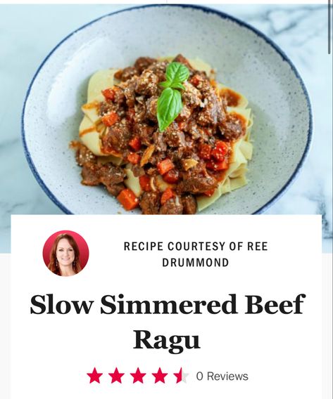 Slow Simmered Beef Ragu Pioneer Woman, Slow Simmered Beef Ragu, Pioneer Woman Slow Simmered Beef Ragu, Beef Ragu Pioneer Woman, Pioneer Woman Beef Ragu, Pioneer Woman Ragu, Pioneer Woman Recipes Dinner, Beef Ragu Recipe, Italian Gravy