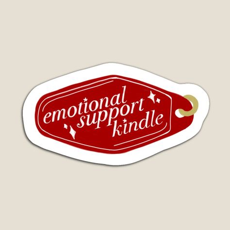 Kindle Stickers Aesthetic, Aesthetic Red Stickers, Kindle Book Stickers, Kindle Sticker Aesthetic Case, In My Kindle Era Sticker, Emotional Support Kindle Sticker, Red Books, Emotional Support, Printable Stickers