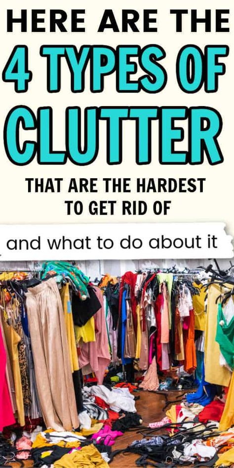 If you struggle with clutter, here are 5 types of clutter that will stress you out when you're overwhelmed by a messy house -- and what to do when you don't know where to start decluttering. | clutter control | get rid of clutter | decluttering tips | #declutteringtips #clutter #decluttering #declutter Organize Clutter Organization Ideas, How To Unclutter Your House, Core 4 Method Declutter, Where To Store Things In Your House, Bedroom Declutter Tips, Steps To Decluttering House, Best Way To Declutter Your House, Declutter Where To Start, Benefits Of Decluttering