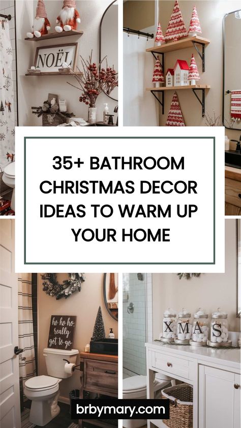 When it comes to Christmas decorating, I have absolutely no limit! If you’re the same, well, WELCOME (ahah)! Here are 35+ Bathroom Christmas Decor Ideas to bring the festive spirit to your home interior. Bathroom Christmas Shelf Decor, Boho Christmas Bathroom Decor, Small Christmas Bathroom Decor, Christmas Decor Powder Room, Bathroom Christmas Decorations Ideas, Bathroom Shelf Christmas Decor, Santa Bathroom Decor, Classy Christmas Bathroom Decor, Modern Christmas Bathroom Decor