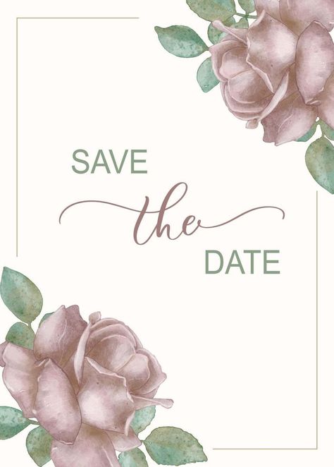 Save The Date Background Design, Floral Art Background, Save The Date Background, Wedding Invitation Card Background, Date Background, Invitation Card Background, Roses Abstract, Card Background, Abstract Floral Art