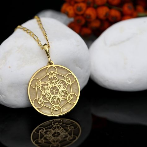 Artsy Academia, Metatron Cube, Sacred Geometry Jewelry, Geometry Jewelry, Protection Pendant, Karma Jewelry, Cube Pendant, Faberge Jewelry, Metatron's Cube