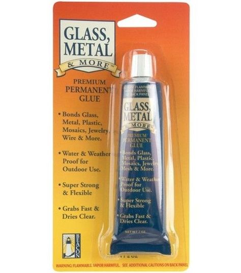 Glass, Metal & More Premium Adhesive - 2 Ounce Glass Glue, Best Glue, Metal Tree Wall Art, Glass Garden, Glue Crafts, Bottle Painting, Glass Flowers, The Glass, Outdoor Projects