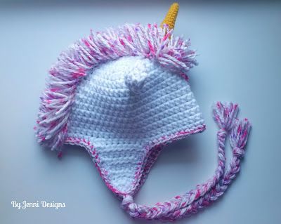 Unicorn Crochet Hat, Unicorn Hat Pattern, Crocheted Unicorn, Crochet Unicorn Hat, Crochet Scarf For Beginners, Crochet Patterns Baby Girl, Scarves Crochet, Crochet Mittens Pattern, Crochet Shawl Free