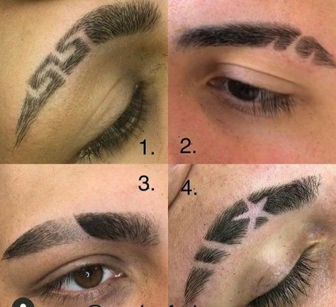 Heart Design Haircut, Haircut Designs Men, Neck Haircut, Haircut With Design, Mans Hair Cut, Eyebrow Cut, Fade Haircut Designs, Eyebrow Slits, Barber Style