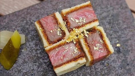 Wagyu Sandwich, Wagyu Recipes, Katsu Sando, Japanese Wagyu, Japanese Bbq, Meat Love, Japanese Milk Bread, Dream Food, Food Photoshoot