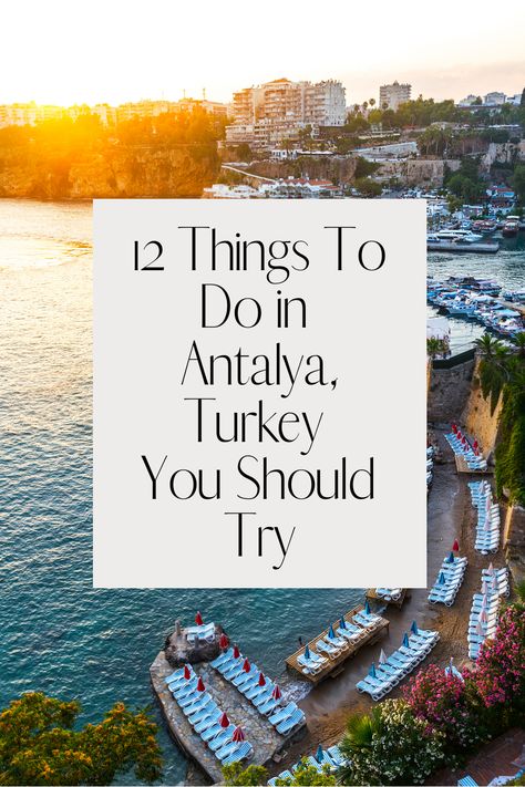 Discover 12 things to do in Antalya you should try. Read more in our Turkey travel guide. What To Do In Antalya, Things To Do In Antalya Turkey, Ayvalik Turkey, Traveling Turkey, Alacati Turkey, Turkey Travel Guide, Antalya Turkey, Turkey Travel, Tourist Spots