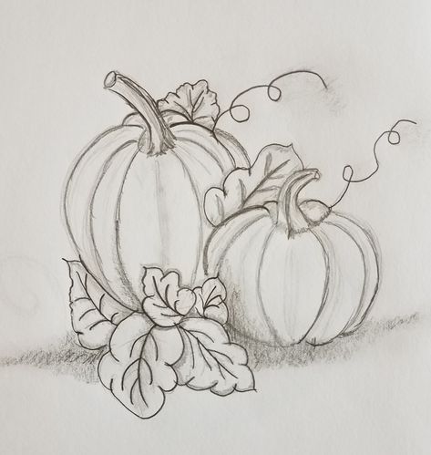 Fall Leaf Sketch, Autumn Drawing Ideas Pencil, Pumpkin Pencil Drawing, Autumn Pencil Drawing, Fall Sketch Ideas, Fall Sketches Drawing, Thanksgiving Sketches, October Sketches, Pumpkins Drawing