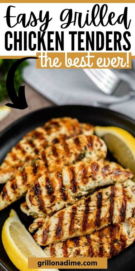 Chicken Tender Recipes Easy, Grilled Chicken Seasoning, Grilled Italian Chicken, Chicken Seasoning Recipes, Grilled Lemon Chicken, Grilled Chicken Recipes Easy, Chicken Tenders Recipe, Grilled Chicken Marinade, Grilled Chicken Tenders