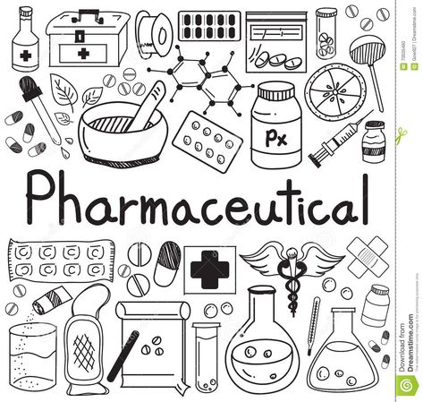 Pharmaceutical And Pharmacist Doodle Handwriting Icons - Download From Over 65 Million High Quality Stock Photos, Images, Vectors. Sign up for FREE today. Image: 70035460 Doodle Handwriting, Pharmacy Art, Health Symbol, Medical Icon, Doodle Icon, Bullet Journal Doodles, Journal Doodles, Pharmacist, Bullet Journal Inspiration