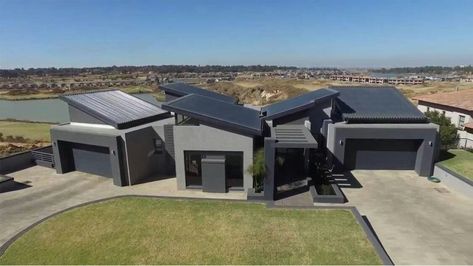 Butterfly House Design, Flat Roof House Plans In South Africa, Modern Roofing Design, 5 Bedrooms House Plans, Butterfly House Plans South Africa, 5 Bedroom Single Storey House Plans, Butterfly Roof House South Africa, Butterfly Roof House Modern Homes, Modern House Roof Design