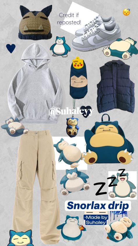 @suhaleyy #outfitinspo #snorlax #outfitaesthetic #cool #drip Pokemon Snorlax, My Vibe, Outfits Aesthetic, Pokemon, Outfit Accessories, Outfit Inspo, Clothes, Pokémon