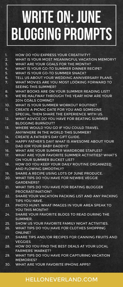 Write on: Blog writing prompts for June Lifestyle Blog Prompts, Blog Prompts, Blog Writing Prompts, Blog Journal, Blogging Prompts, Lifestyle Website, Business Life, Wealth Creation, Blogging Advice