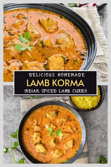 Easy Instant Pot recipe for Creamy Lamb Korma. Lamb stew meat is cooked in a creamy coconut sauce, seasoned with warm spices and pressure cooked to a melt-in-the-mouth perfection. Lamb Curry Instant Pot, Indian Lamb Recipes Instant Pot, Lamb Instant Pot Recipes, Lamb Korma Recipe, Lamb Stew Meat, Creamy Coconut Sauce, Lamb Korma, Lamb Stew Recipes, Korma Recipe