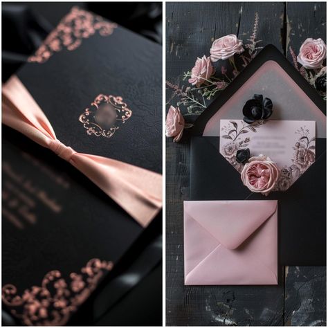 Bold Black and Pink Wedding Theme Ideas You'll Like Black Pink And Burgundy Wedding, Black Green Pink Wedding, Red Pink And Black Wedding, Pink And Black Wedding Decor, Black And Blush Pink Wedding, Black And Pink Wedding Theme, Black Pink And Gold Wedding, Pink And Black Wedding Theme, Black White And Pink Wedding