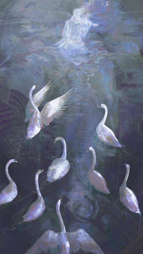 Cottagecore Aesthetic Wallpaper, Swan Wallpaper, L Wallpaper, Aesthetic Painting, Ethereal Art, Dreamy Art, Pics Art, Swans, Surreal Art